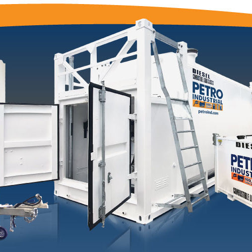 Self Bunded fuel storage tanks with custom fitted dispensing equipment from PETRO Industrial