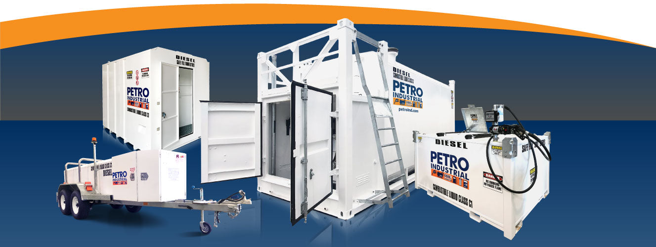 Self Bunded fuel storage tanks with custom fitted dispensing equipment from PETRO Industrial
