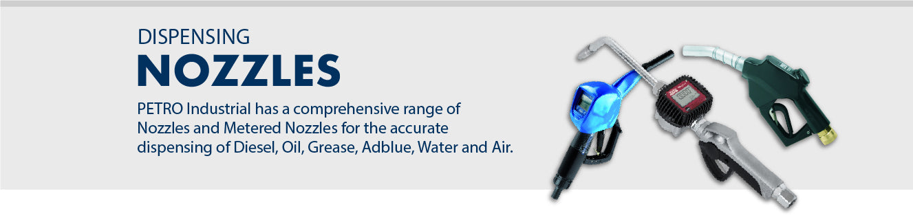 Diesel, Petrol, Oil, Grease and Adblue nozzles available from PETRO Industrial