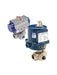 Stainless Steel 3 Way Threaded Actuated Ball Valves