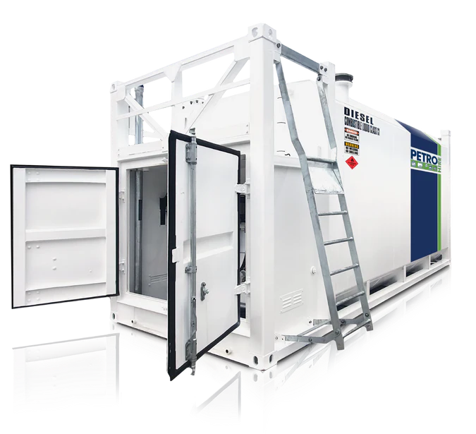 PETRO Hire self bunded diesel tank with cabinet doors and ladder