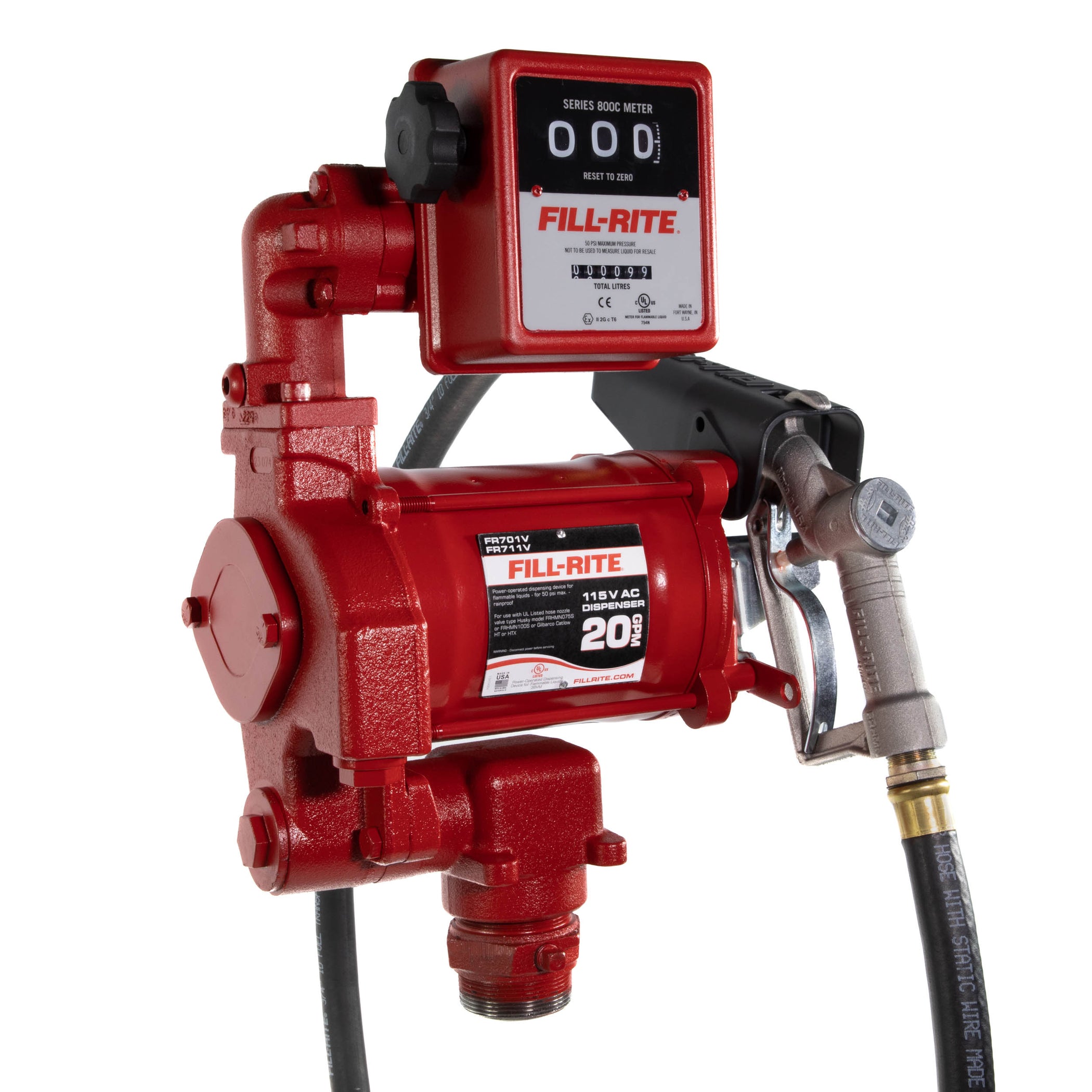 Fill-Rite FR700-SERIES - 240V AC, 75 Lpm, Fuel Transfer Pump - Bung Mo ...