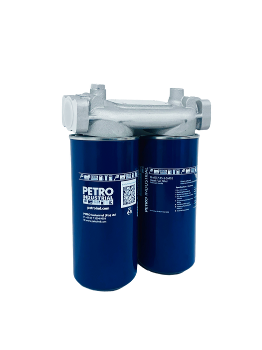 PETRO Dual Filter Head for Particulate and Water Captor filter - 1.5" BSP