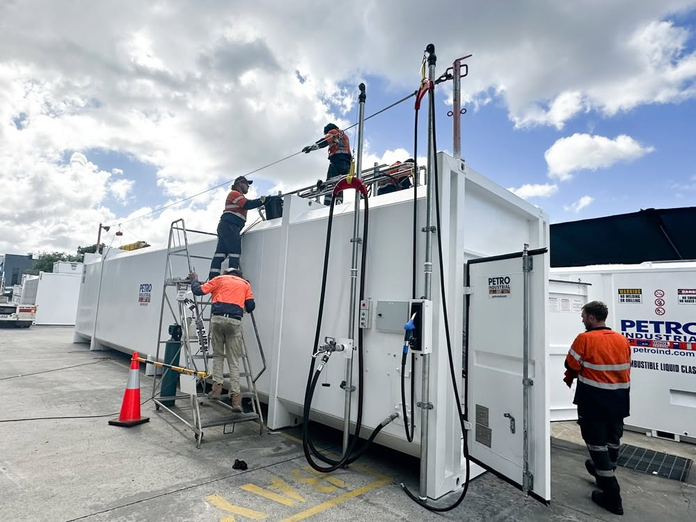 PETRO Industrial engineers working on a fuel container