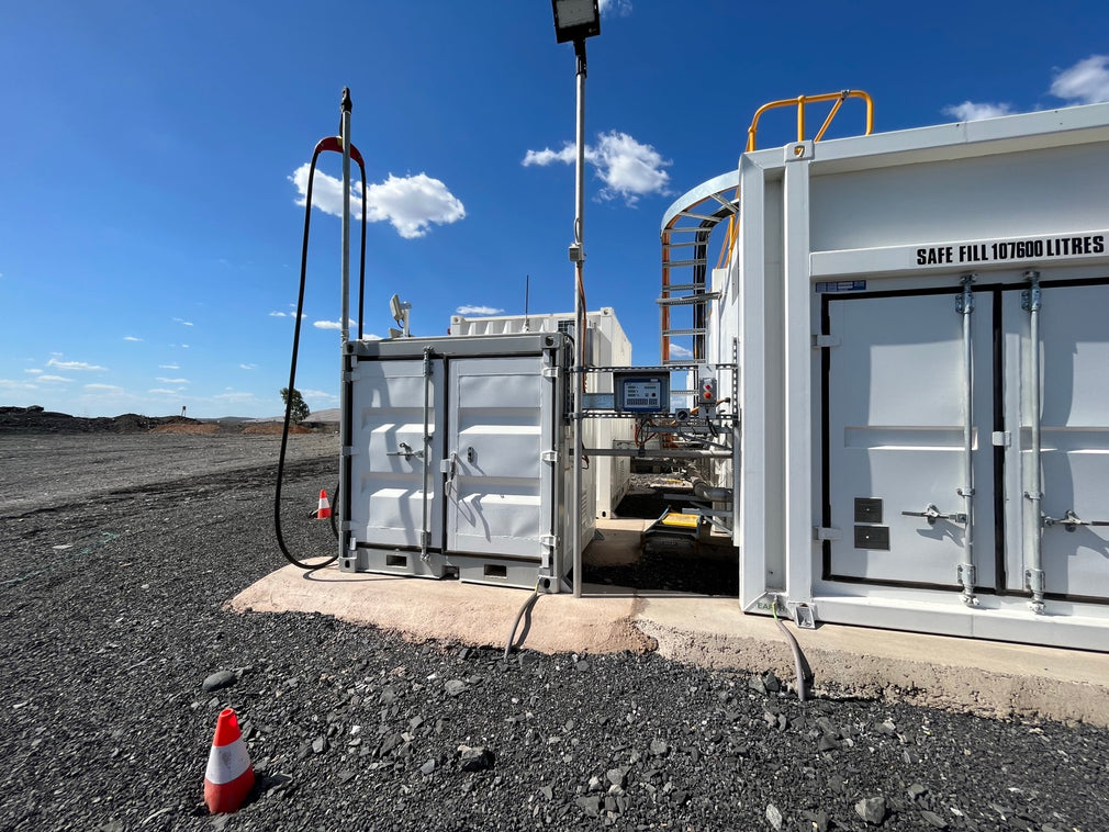 PETRO fuel facility installed on site with self bunded tank and dispenser