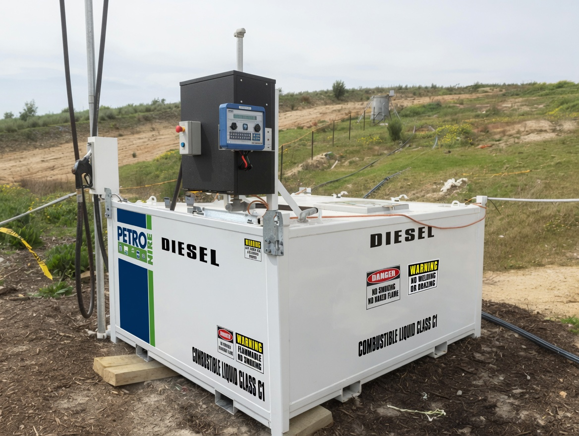 PETRO Hire self-bunded diesel tank on a Western Australian site