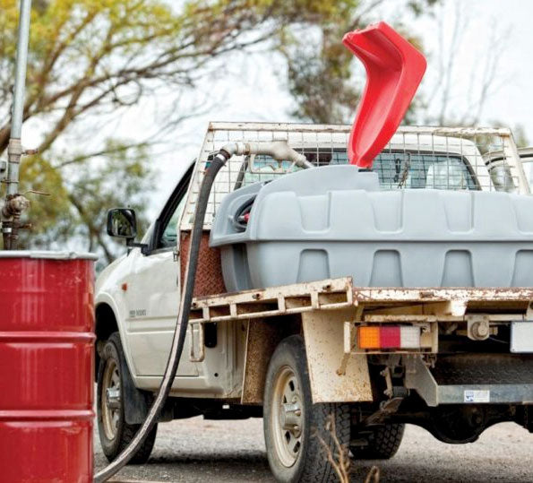 Portable Diesel Poly Tank on back of Ute - PETRO Industrial